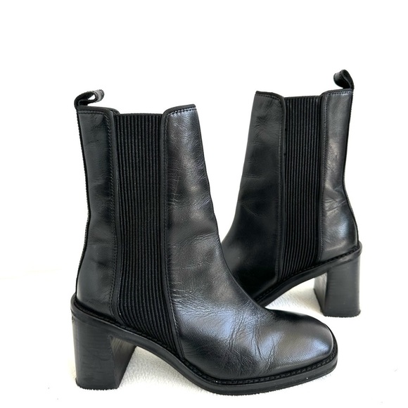 ASOS DESIGN Runaway leather chelsea boots Black Slip On Woman's - Picture 9 of 12